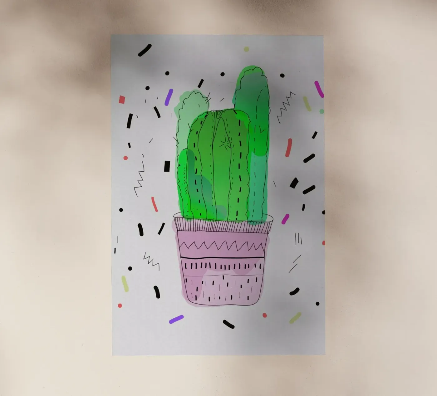 Cactus backlit folie van Vasare Nar