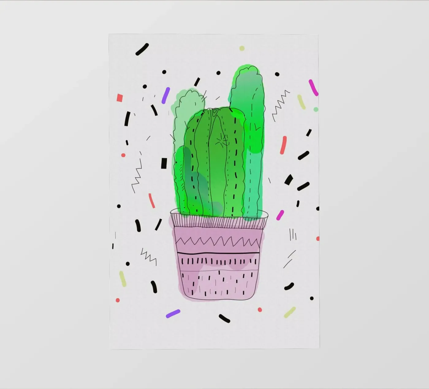 Cactus backlit folie van Vasare Nar