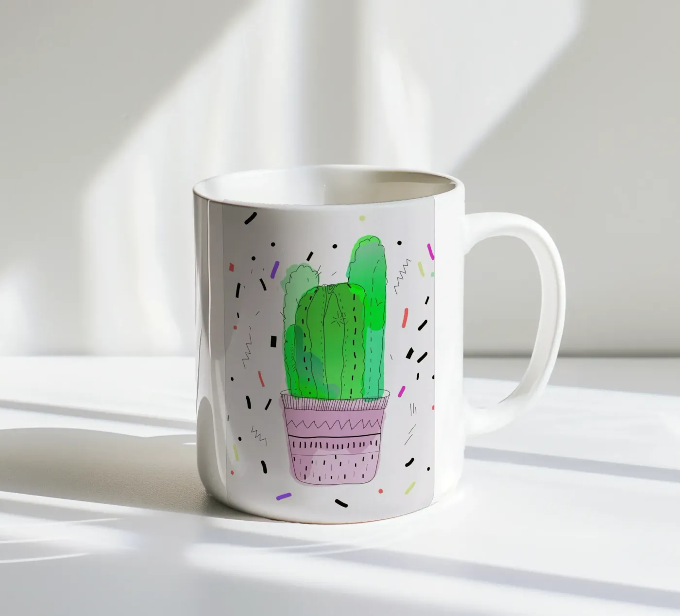 Cactus ceramic mug by Vasare Nar