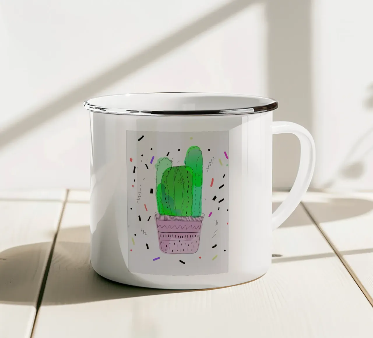 Cactus tazza in smalto da Vasare Nar