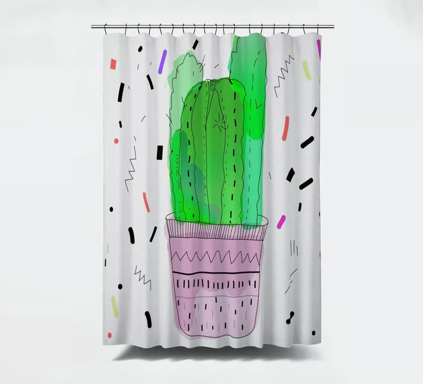 Cactus douchegordijn van Vasare Nar