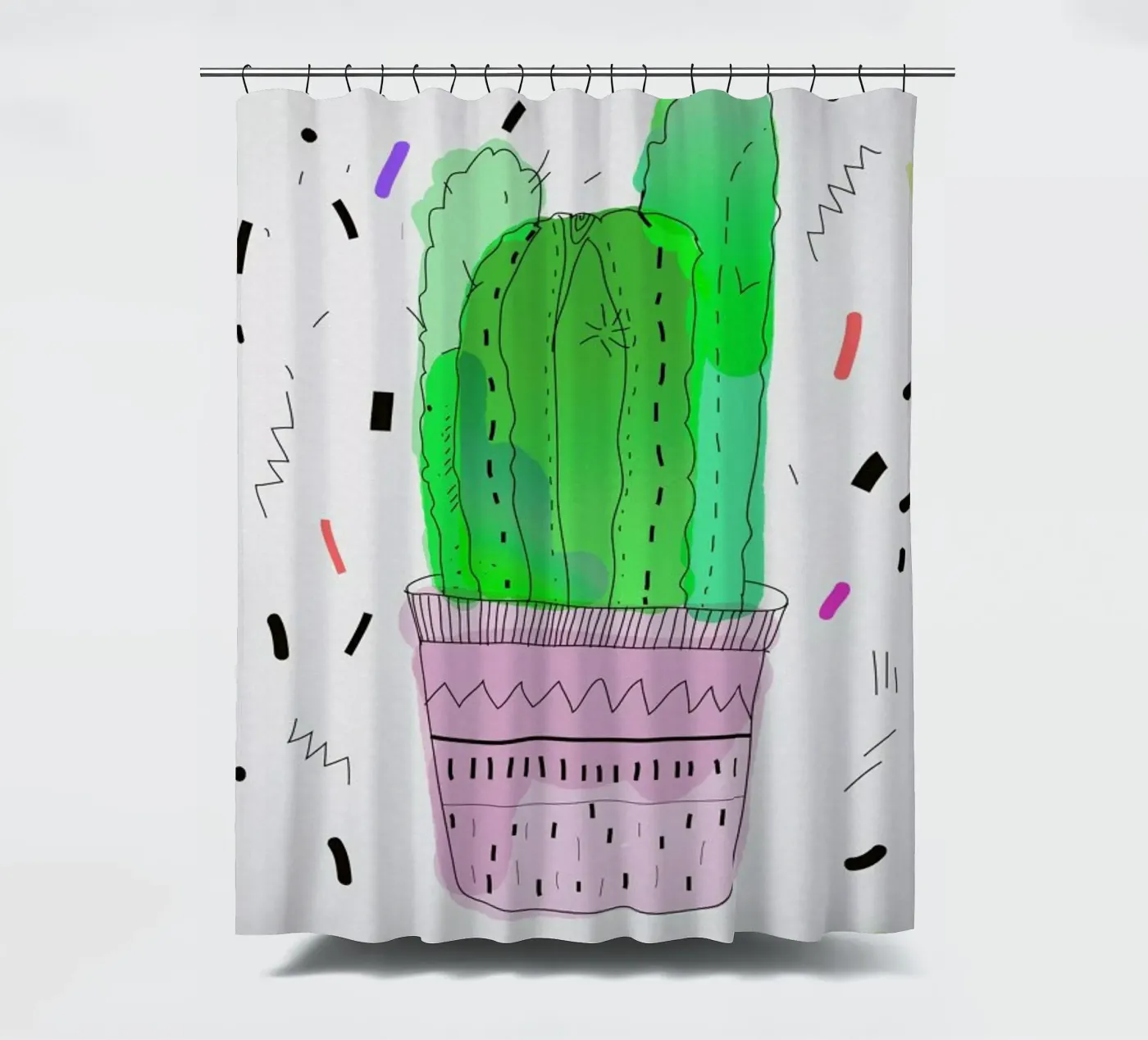 Cactus douchegordijn van Vasare Nar