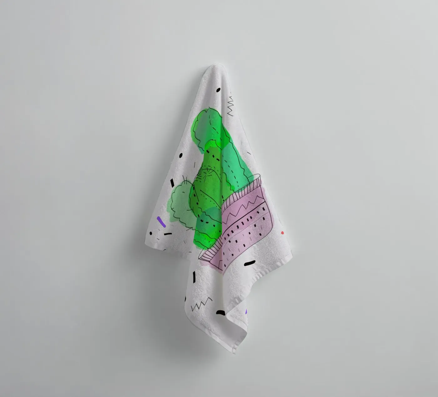 Cactus towel by Vasare Nar