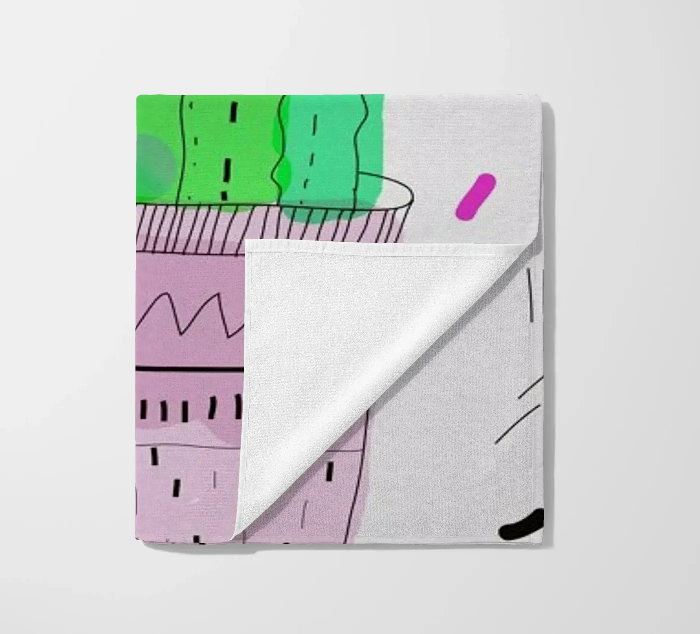 Cactus beach towel by Vasare Nar