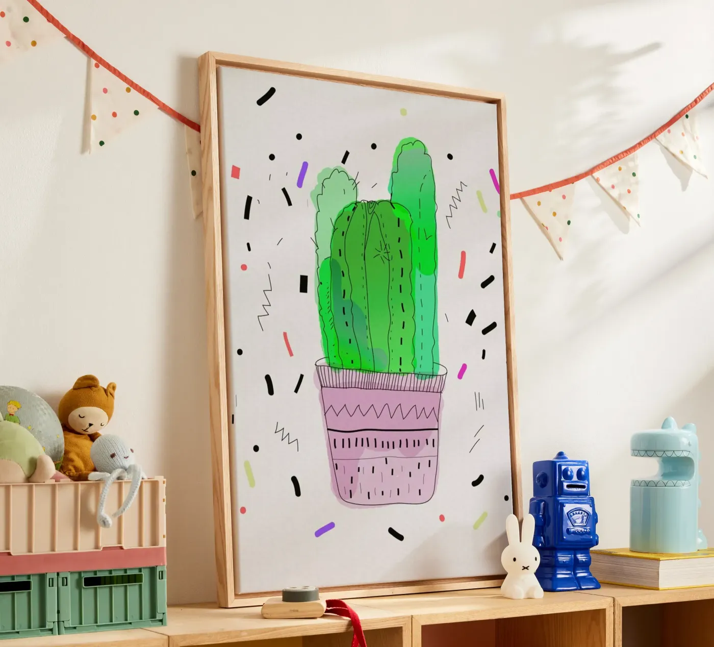 Cactus canvas by Vasare Nar