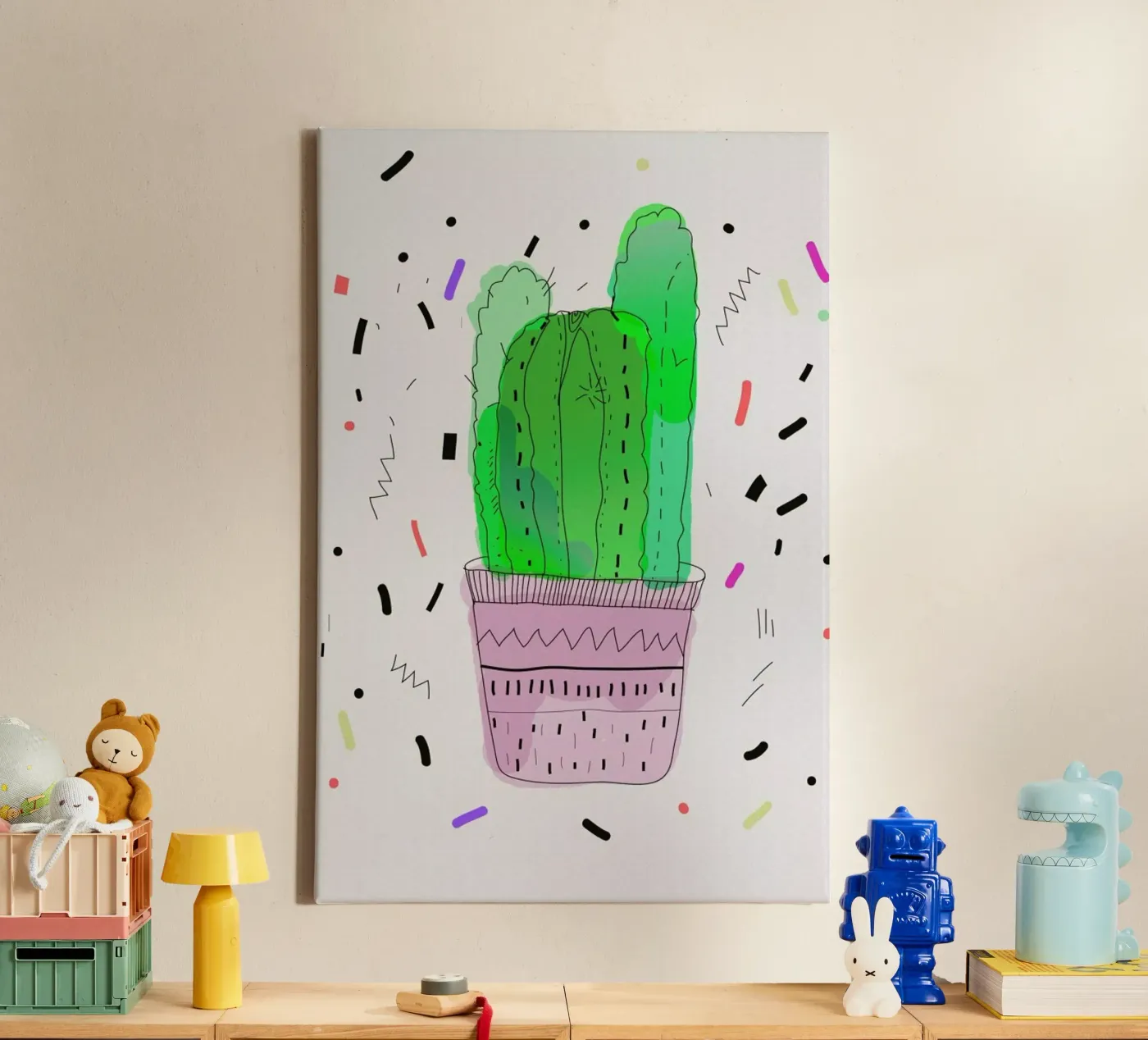 Cactus canvas by Vasare Nar