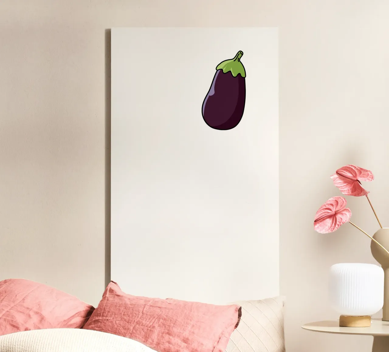 aubergine tela con Cornice a cassetta da Alina