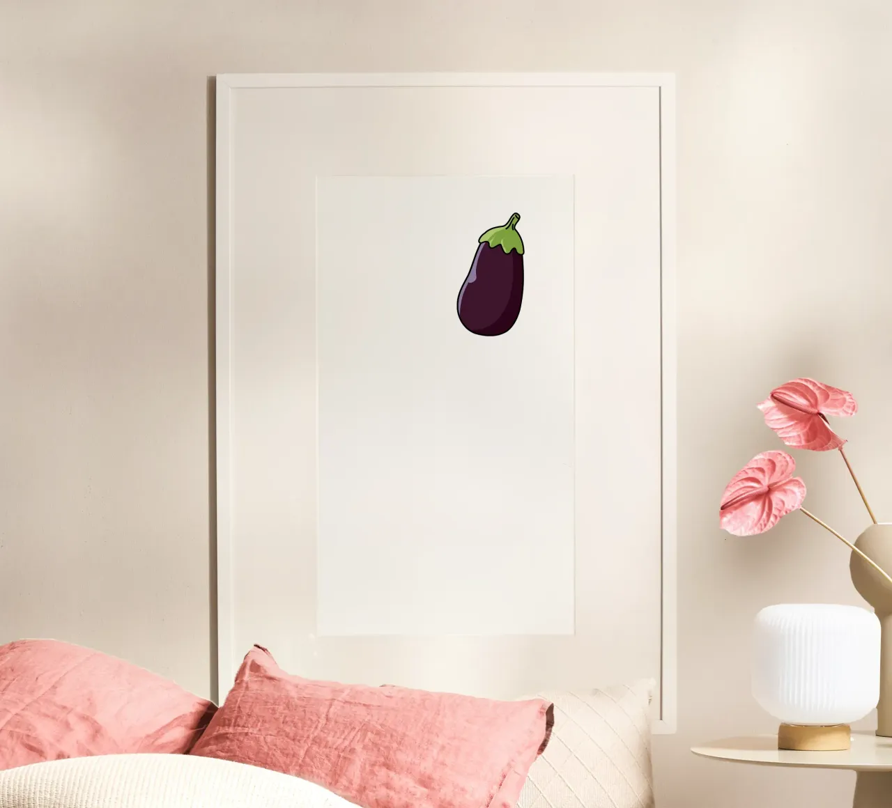 aubergine poster con telaio in legno da Alina