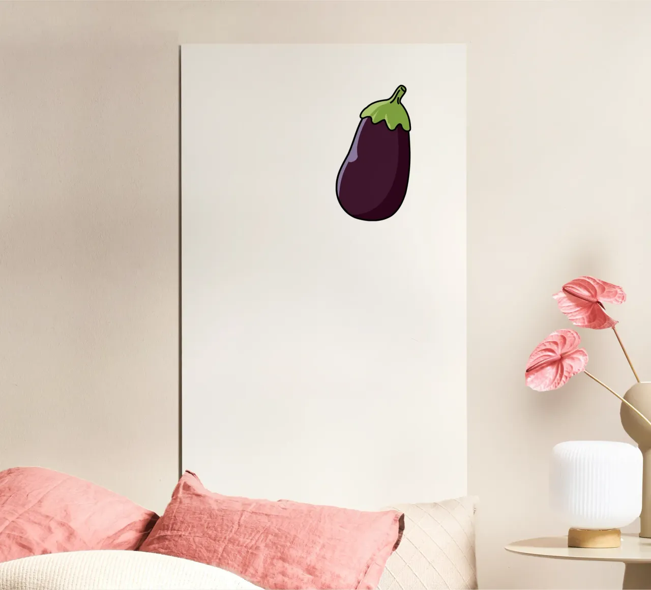 aubergine poster con telaio in legno da Alina