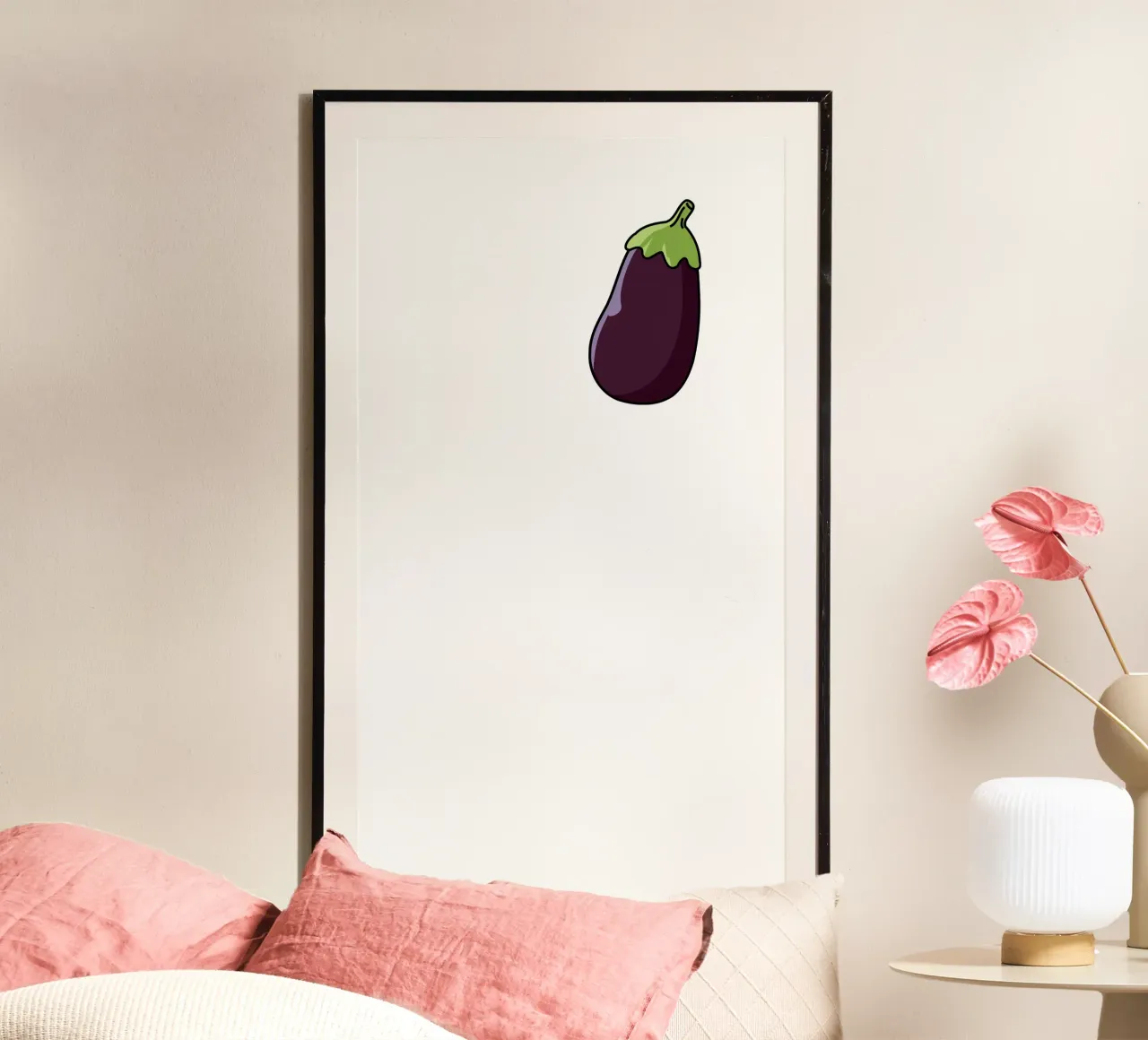 aubergine poster con telaio in legno da Alina