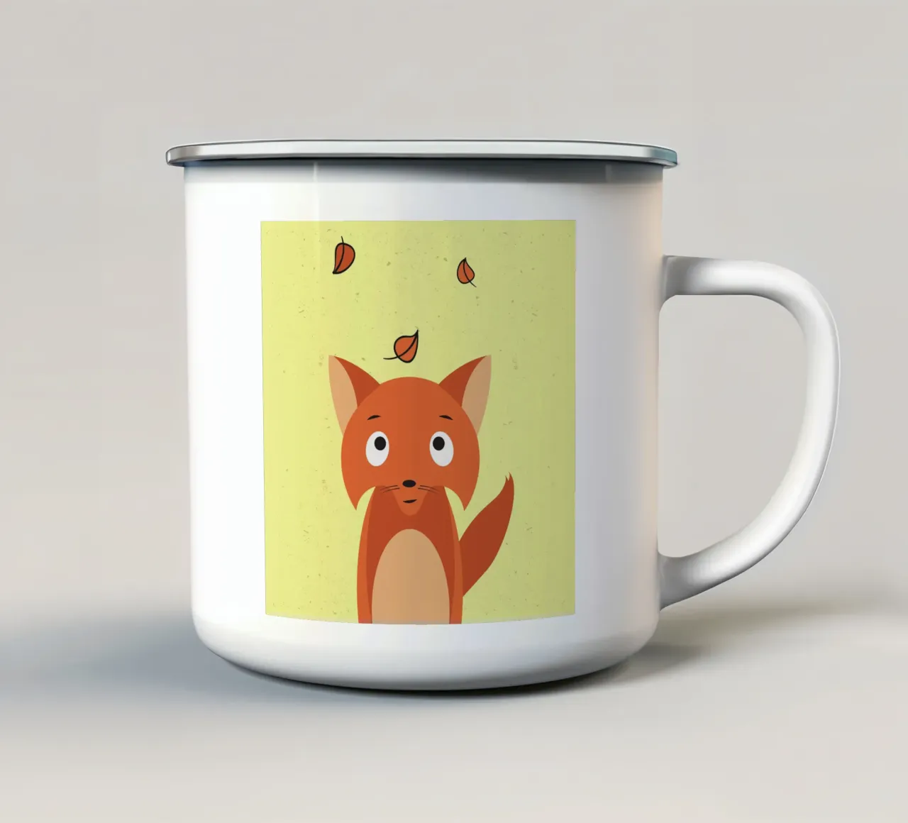 fuchs Emaille Tasse von Alina