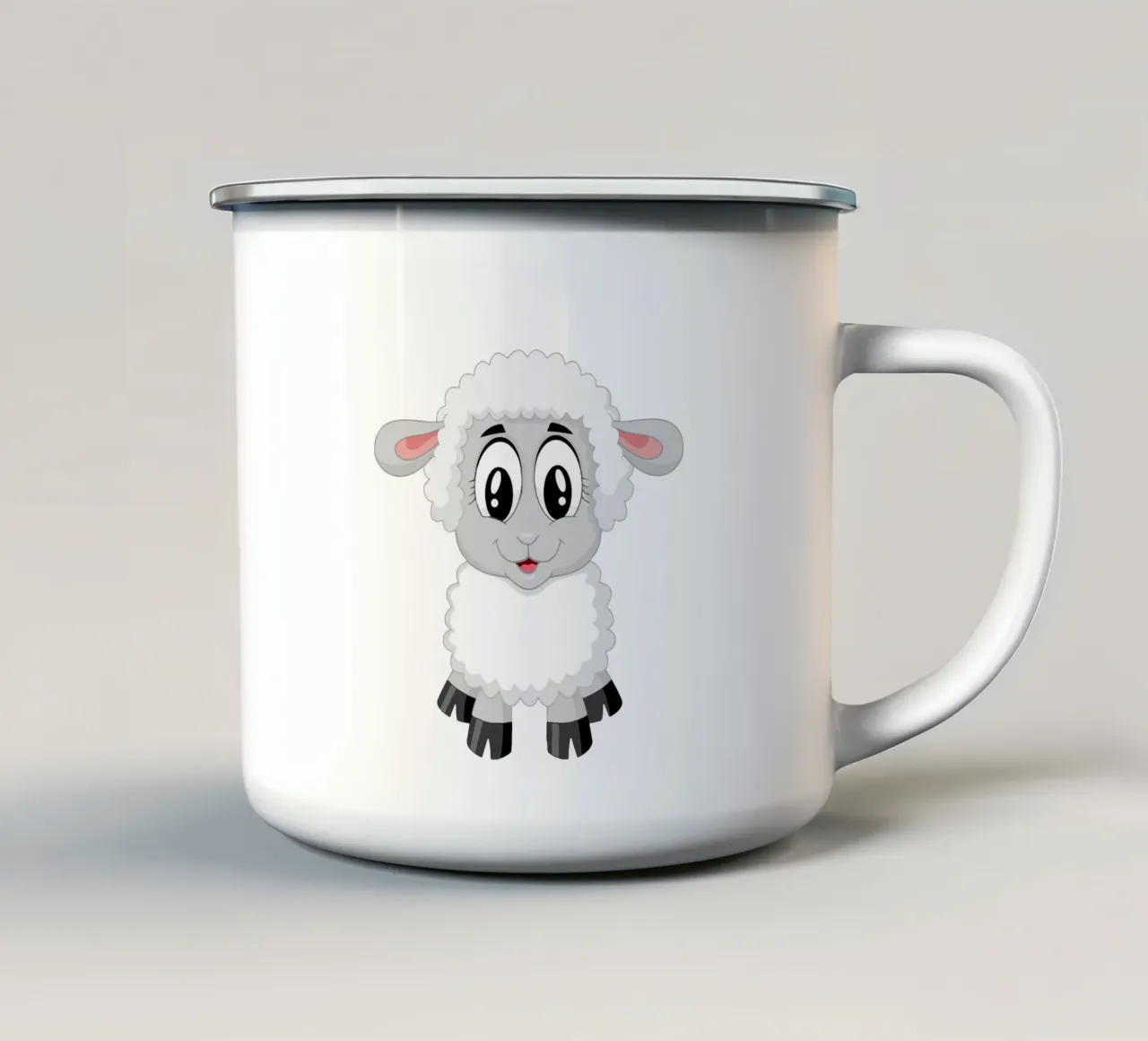 schaf tazza in smalto da Alina