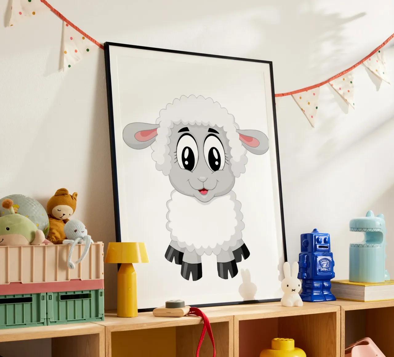 schaf poster met aluminium frame van Alina