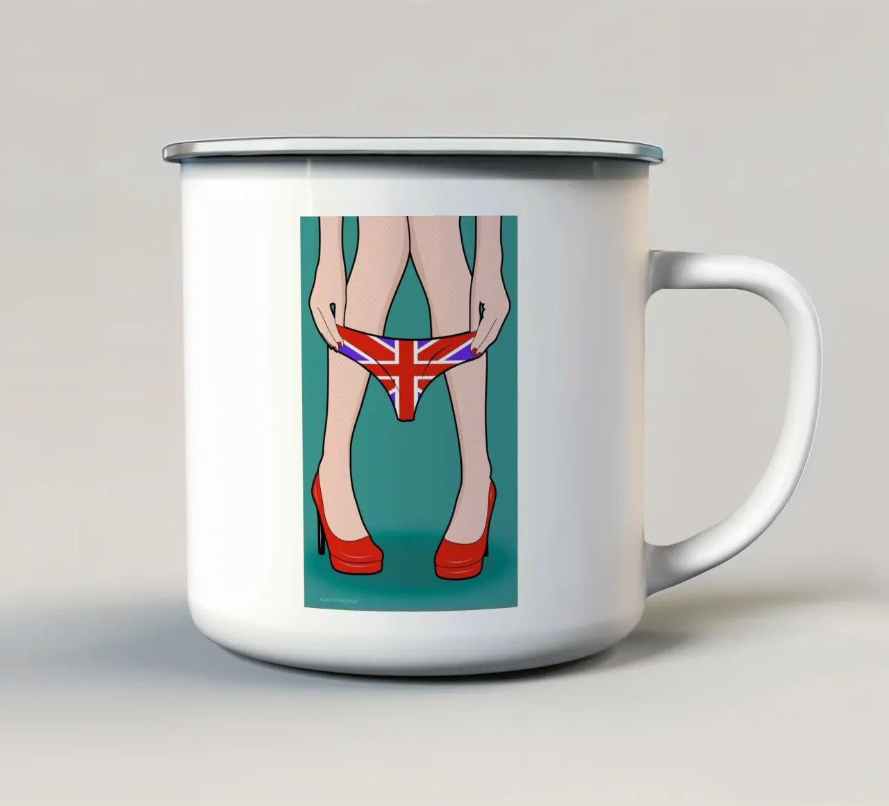Panty Down tazza in smalto da Mark Ashkenazi