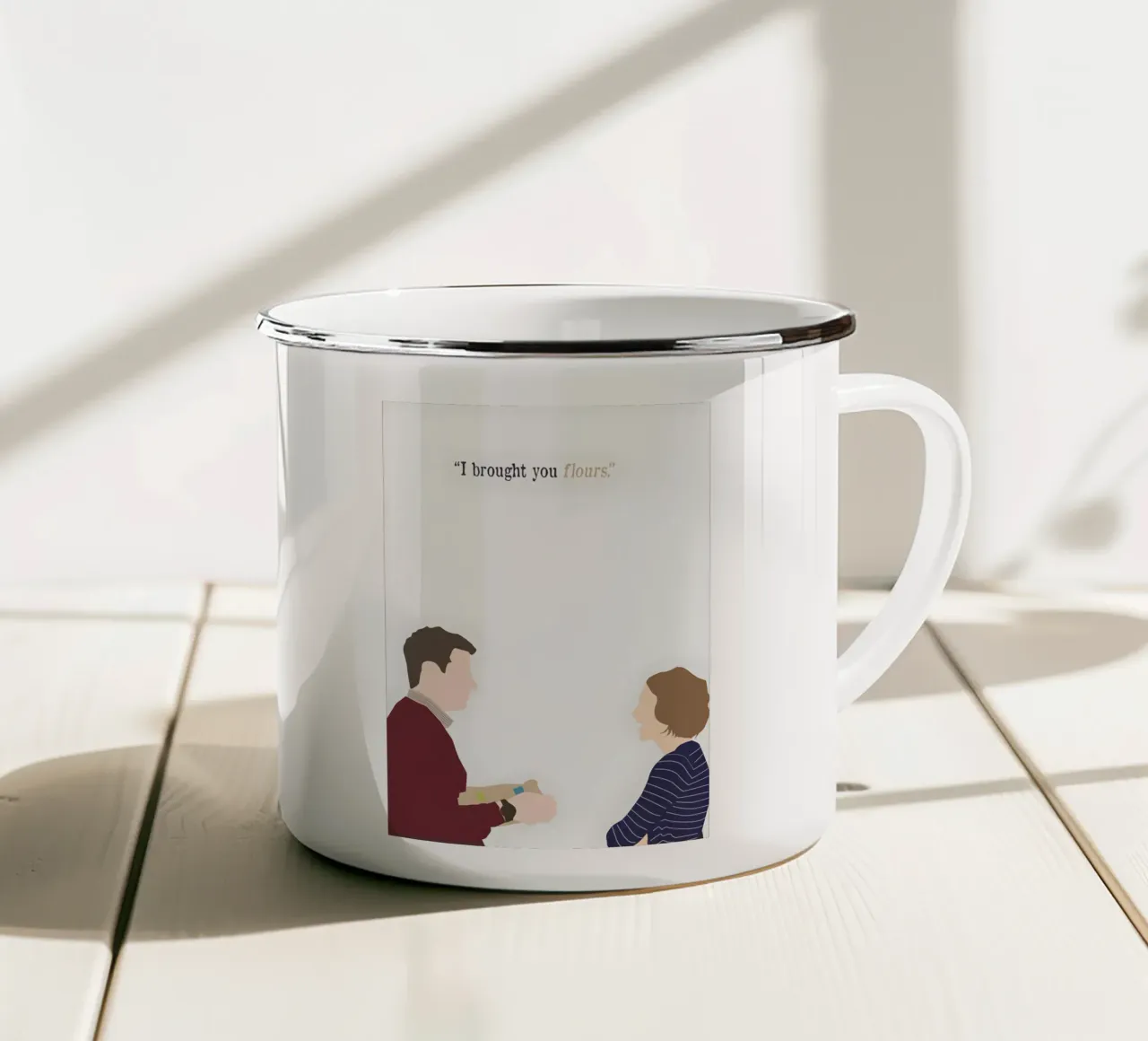 Stranger than fiction movie quote tazza in smalto da TheArtstudio