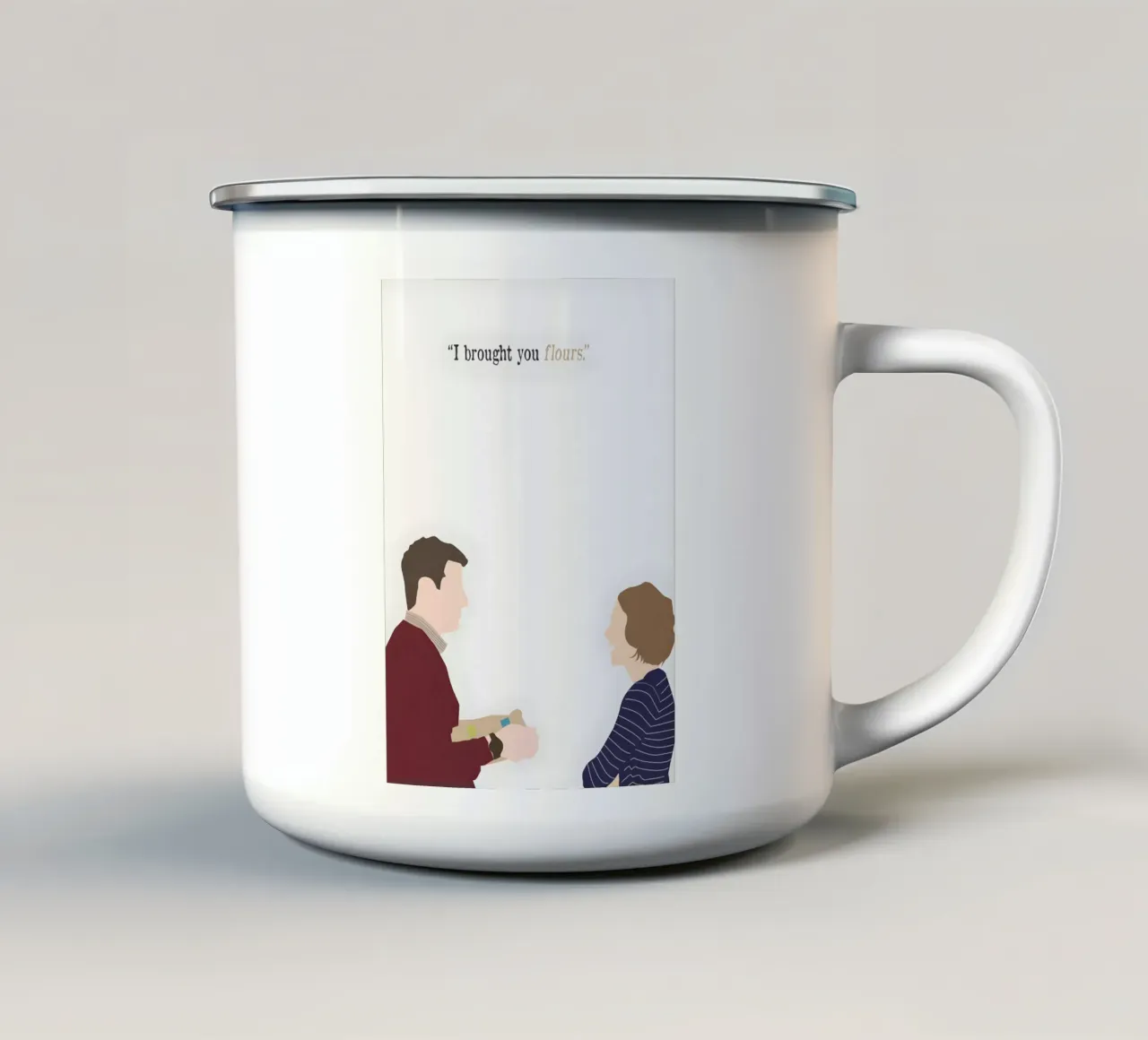 Stranger than fiction movie quote tazza in smalto da TheArtstudio