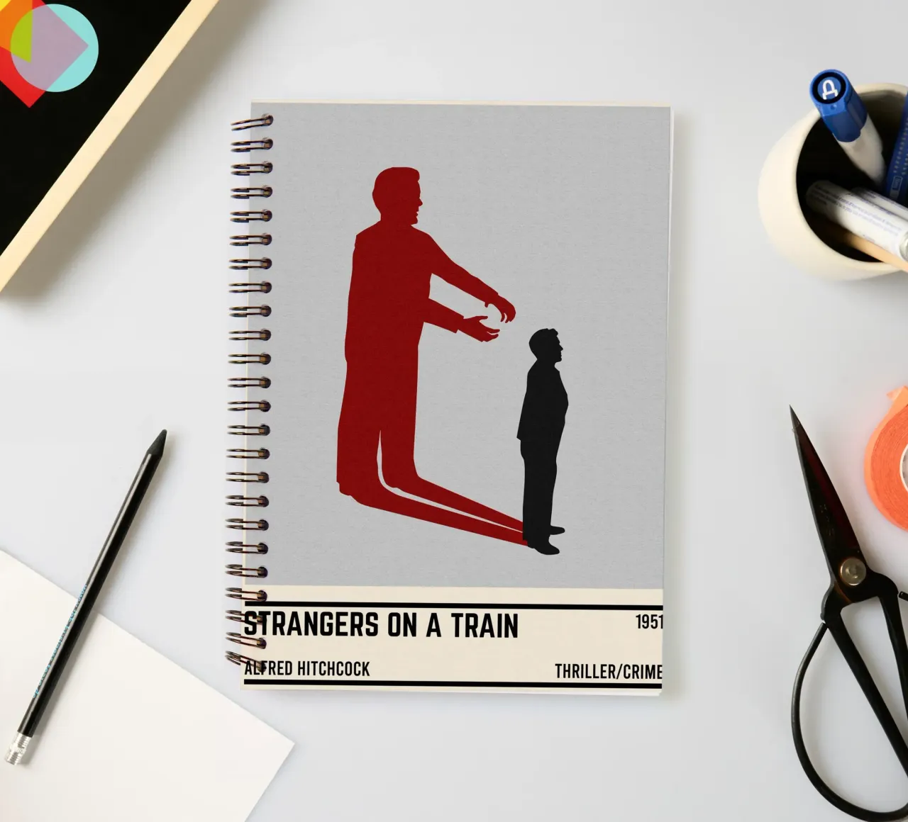 Strangers on a Train spiral notebook by TheArtstudio