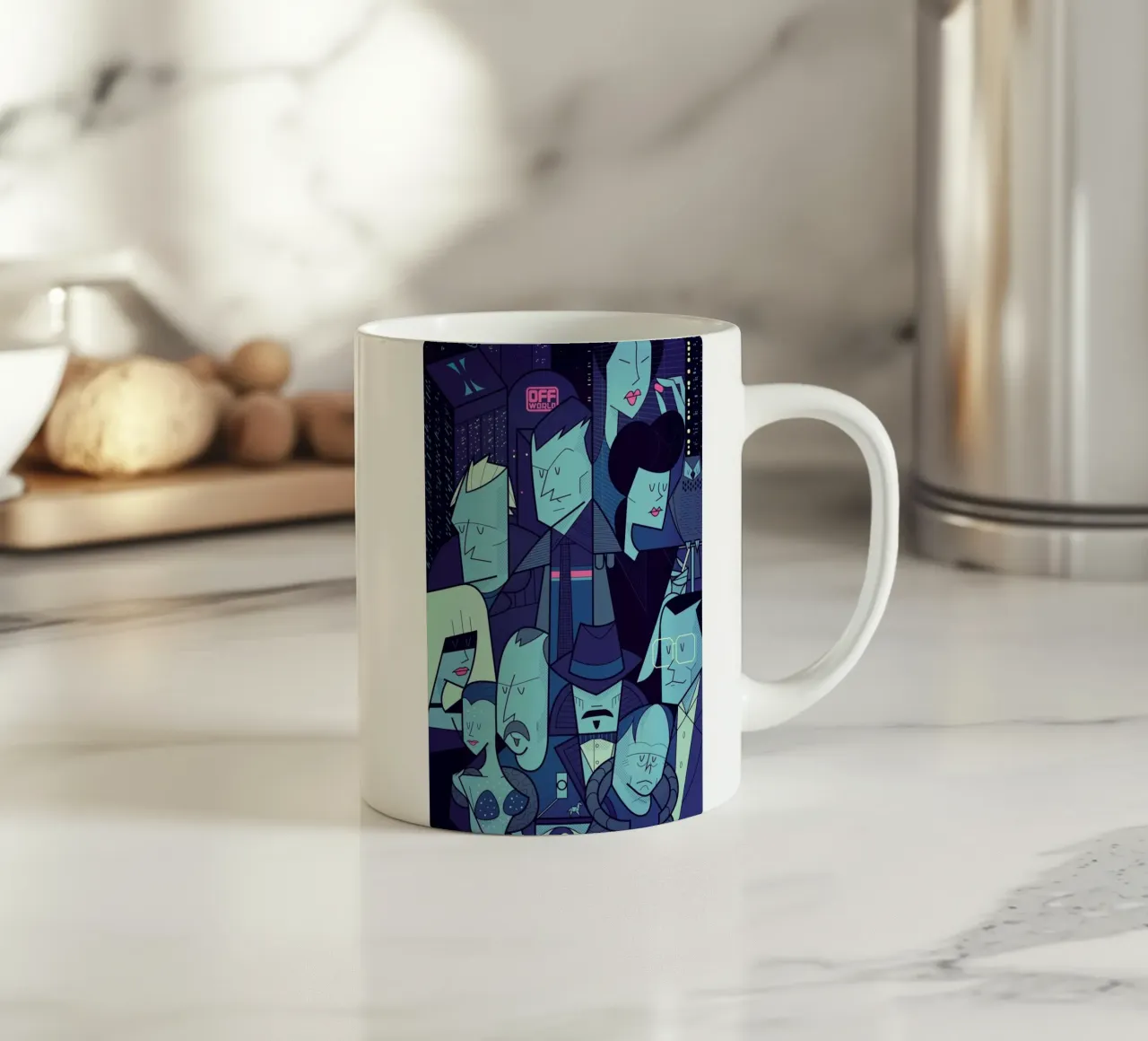 Like tears in the rain tazza in ceramica da Ale Giorgini