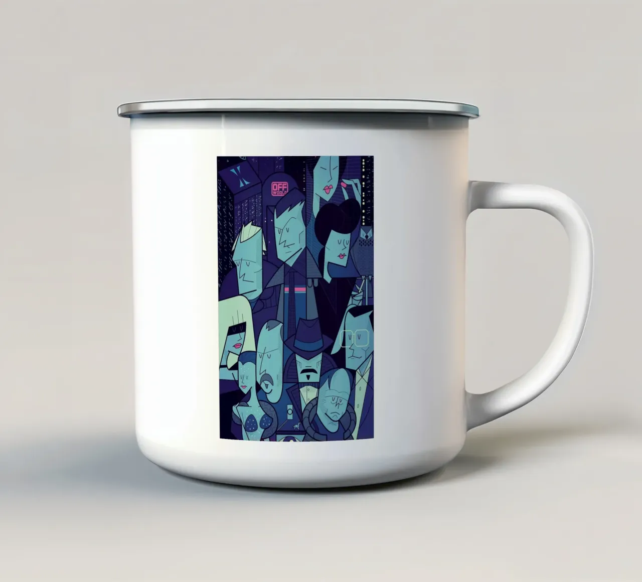 Like tears in the rain tazza in smalto da Ale Giorgini