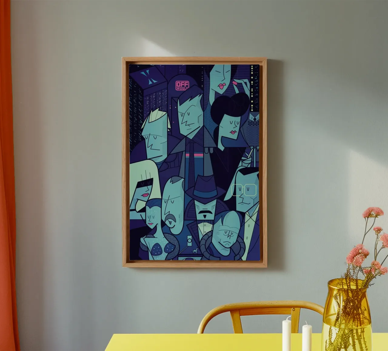 Like tears in the rain tela con Cornice a cassetta da Ale Giorgini