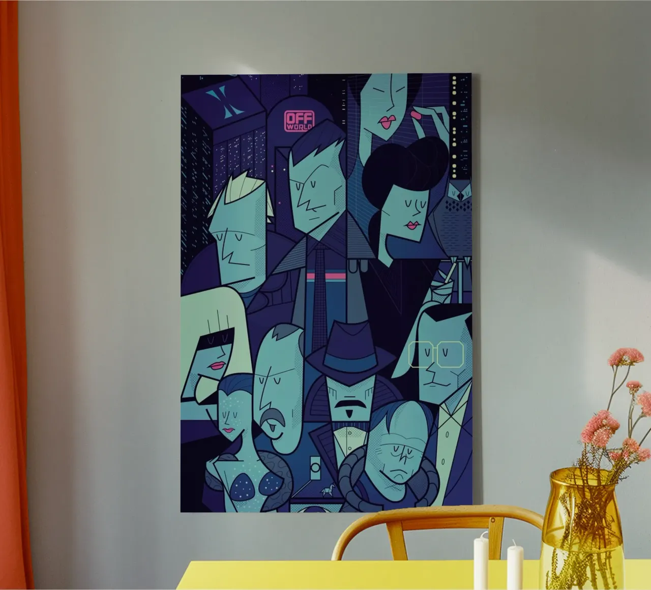 Like tears in the rain tela con Cornice a cassetta da Ale Giorgini