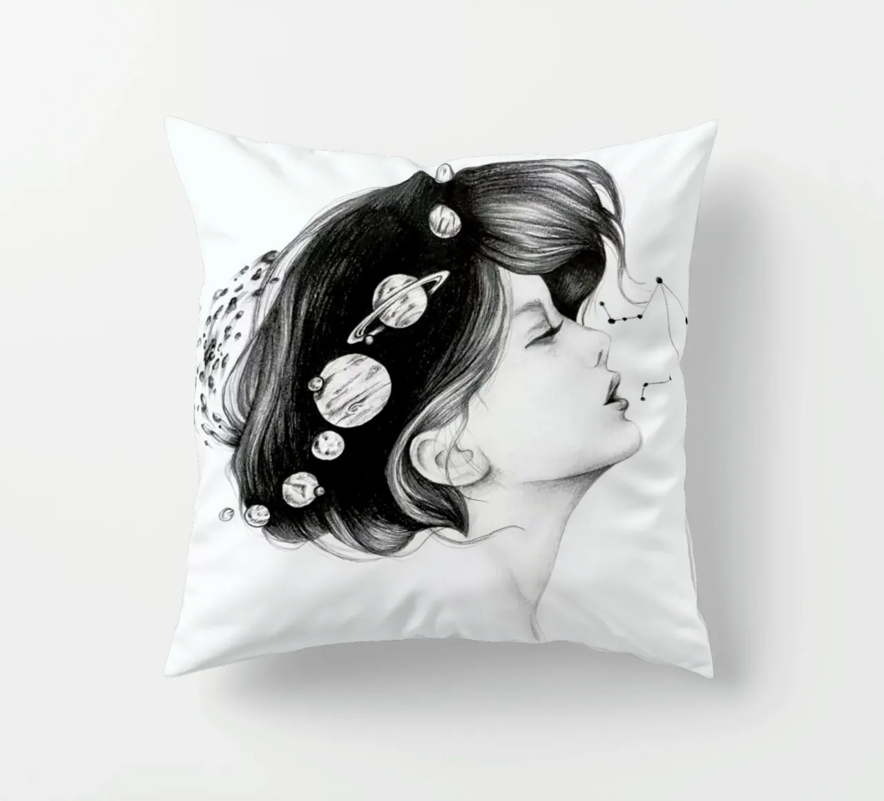 Cosmic Matter decorative cushion by Alejandra Sáenz