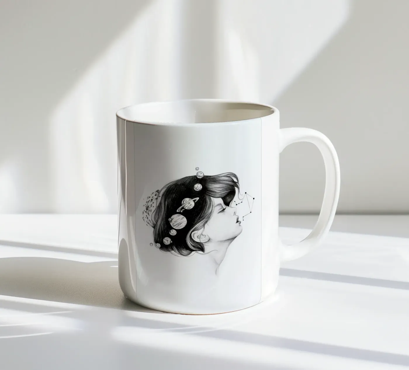 Cosmic Matter ceramic mug by Alejandra Sáenz