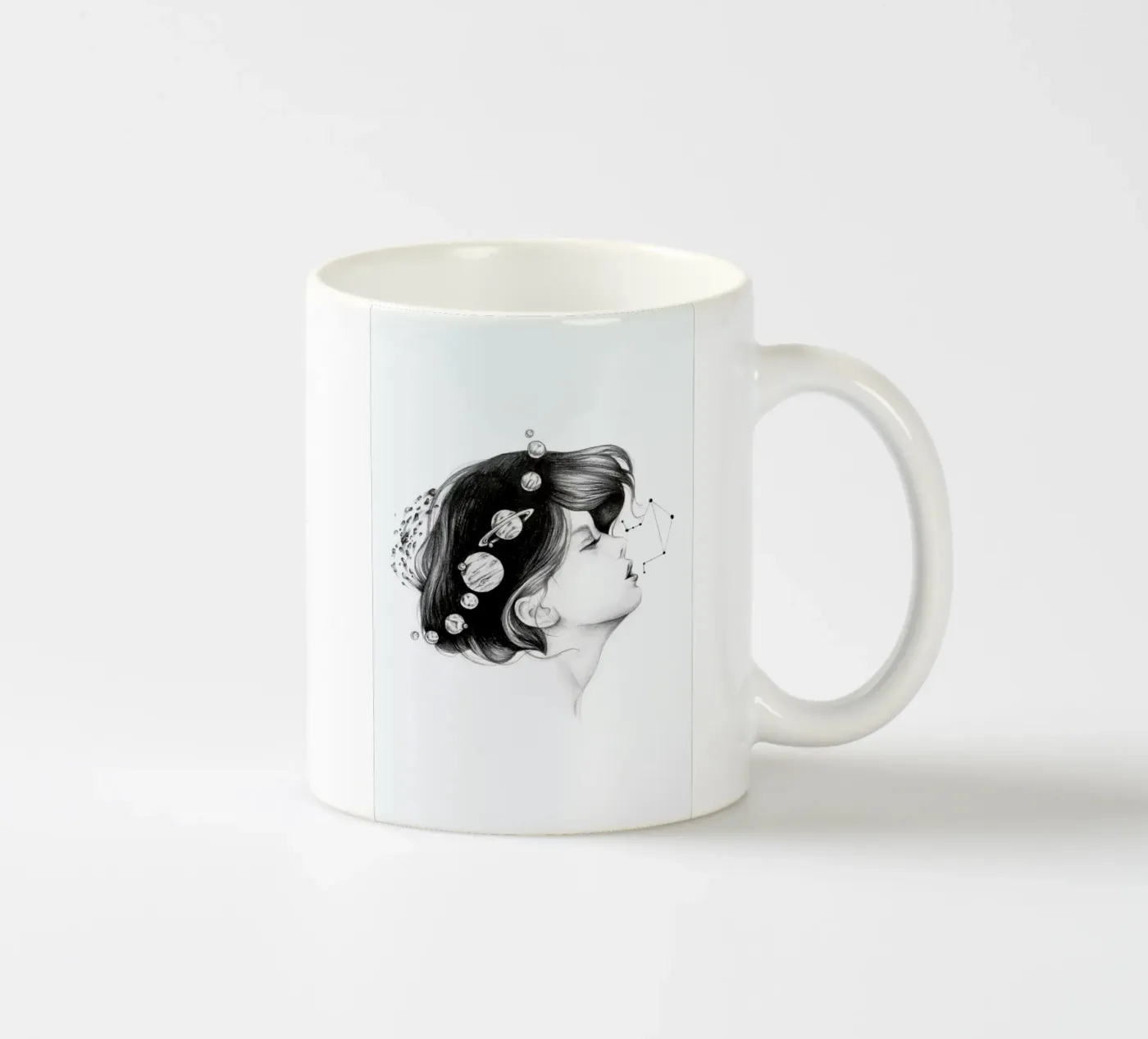 Cosmic Matter ceramic mug by Alejandra Sáenz