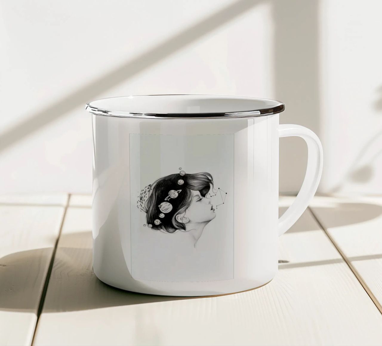Cosmic Matter tazza in smalto da Alejandra Sáenz