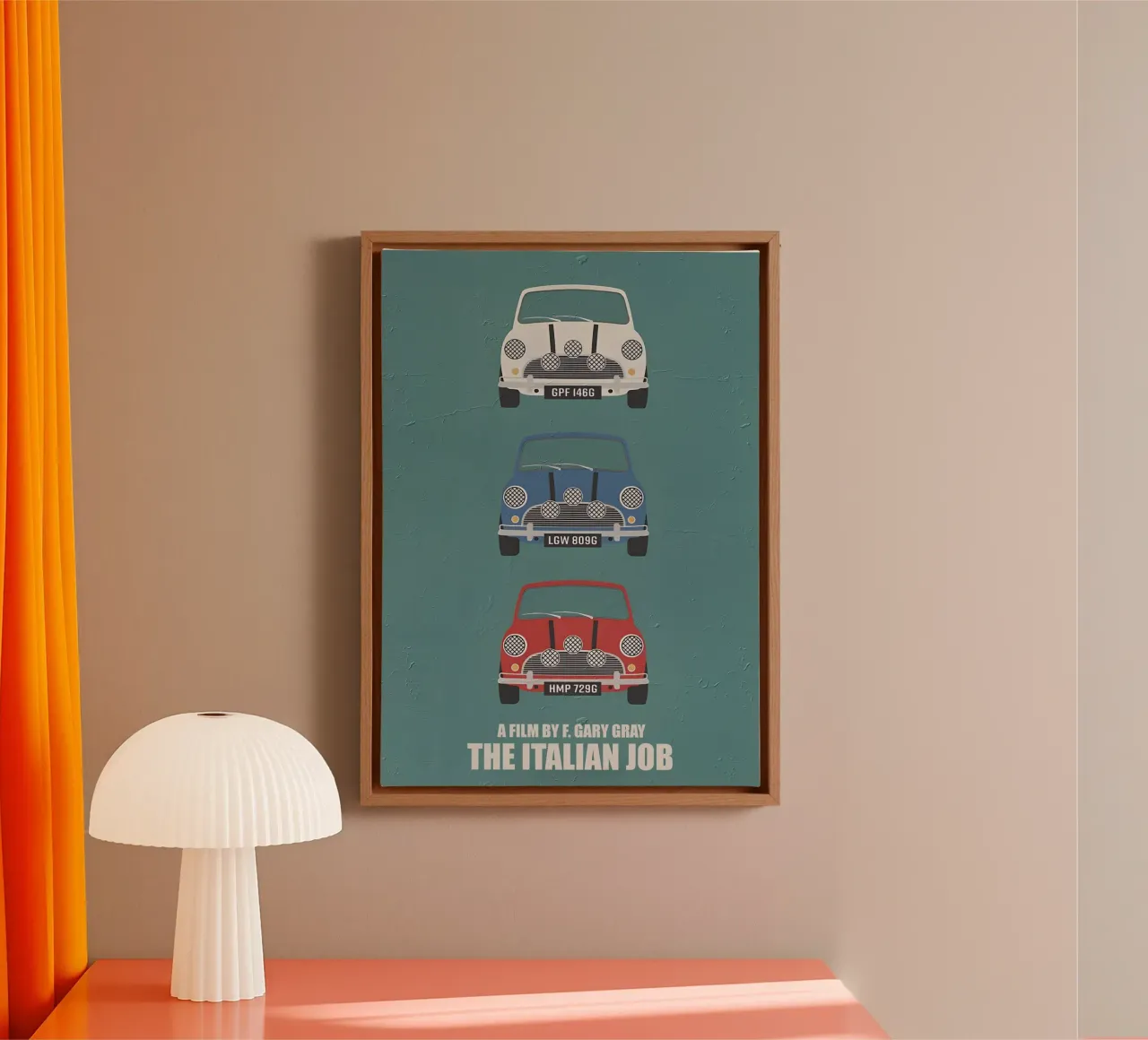 The Italian Job tela con Cornice a cassetta da TheArtstudio