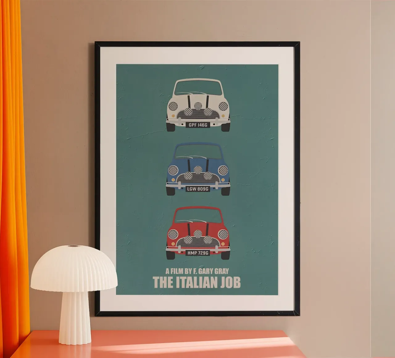 The Italian Job poster con telaio in plastica da TheArtstudio