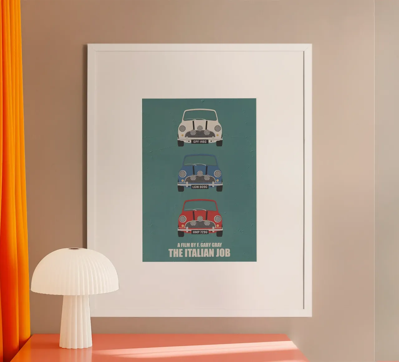 The Italian Job poster con telaio in plastica da TheArtstudio