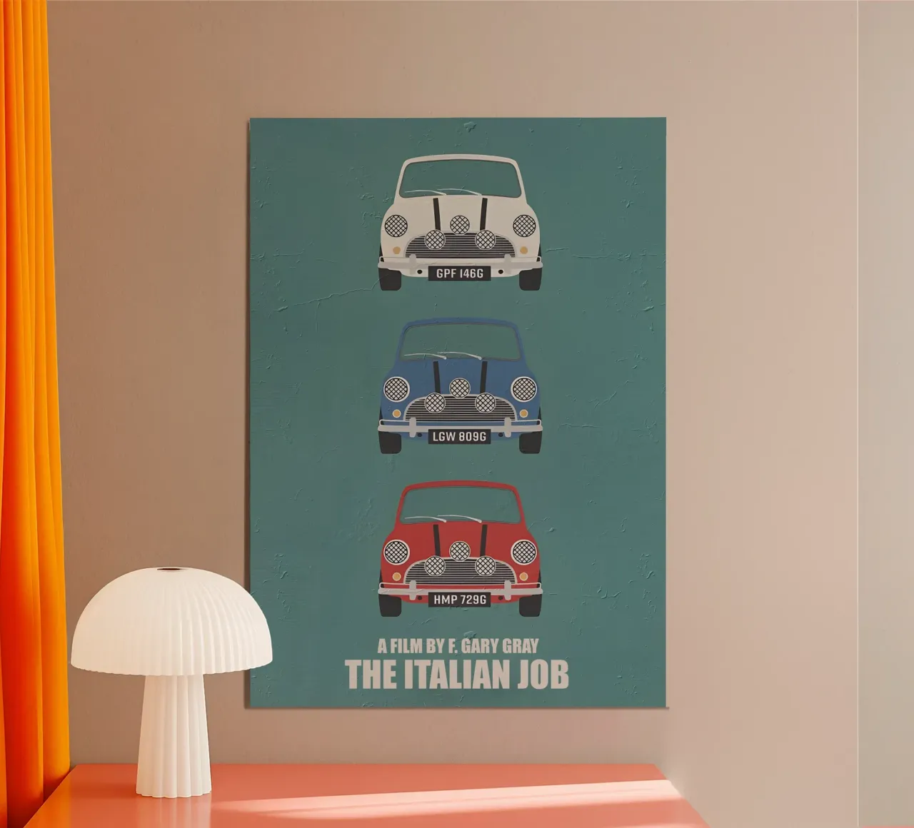 The Italian Job poster con telaio in plastica da TheArtstudio