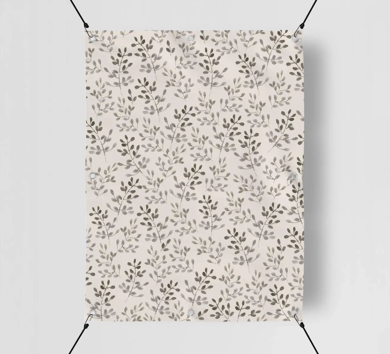 Tiny Watercolor Leaves Beige telo in pvc da anisillustration