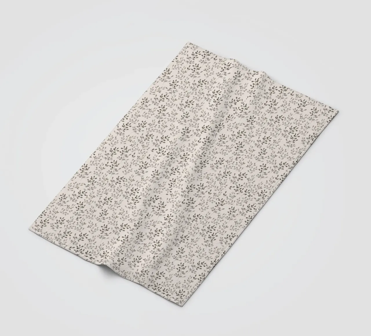 Tiny Watercolor Leaves Beige coperta in pile da anisillustration