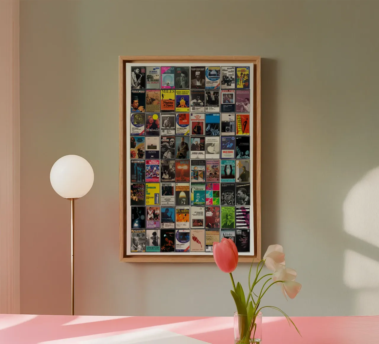 Greatest Jazz Albums of All Time - Vintage Cassette Print canvas by MrMustardPrints
