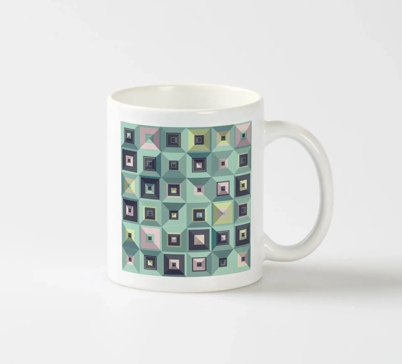 Lostin Squares III tazza in ceramica da Metron