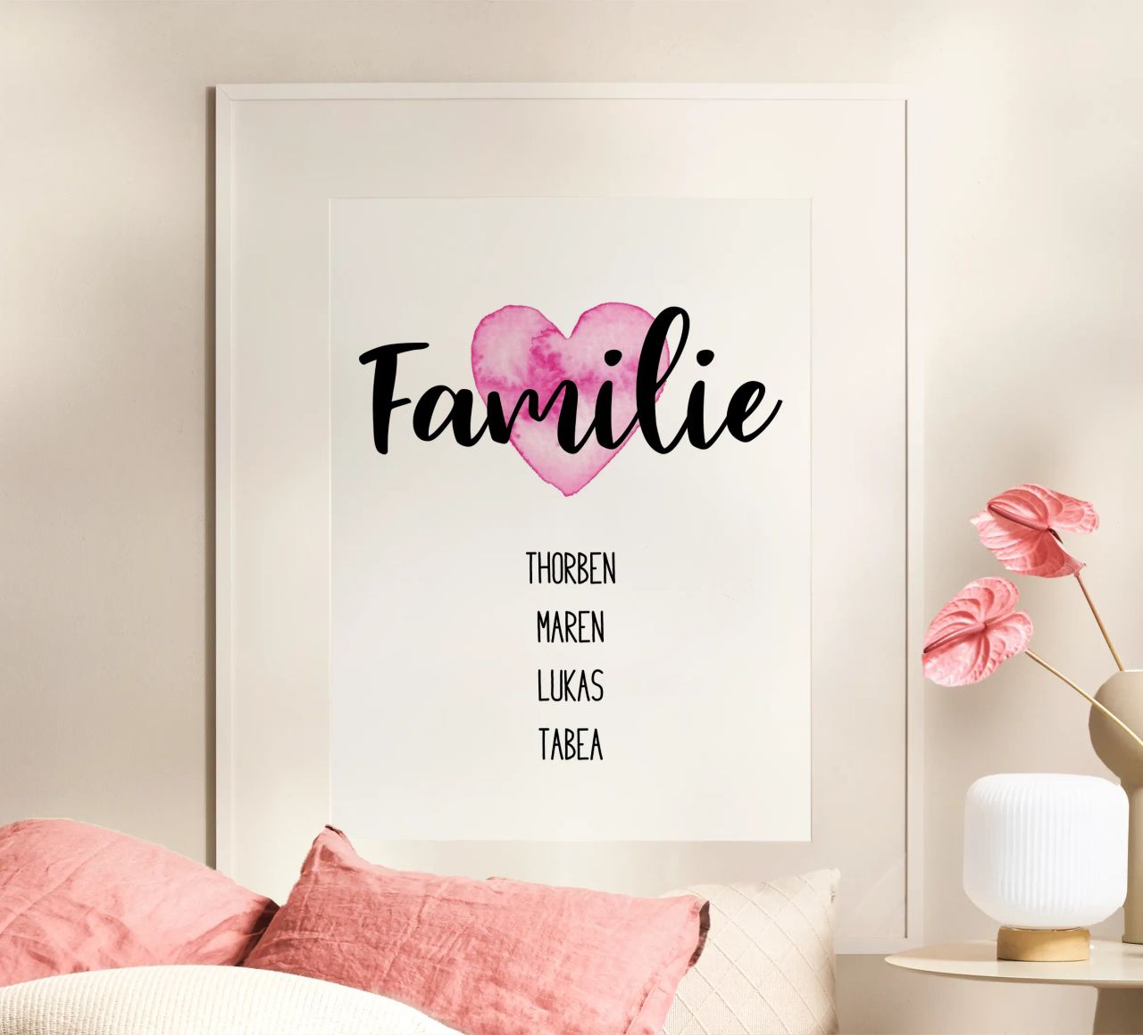 Familie Namensbild Poster von WORTSPIEL