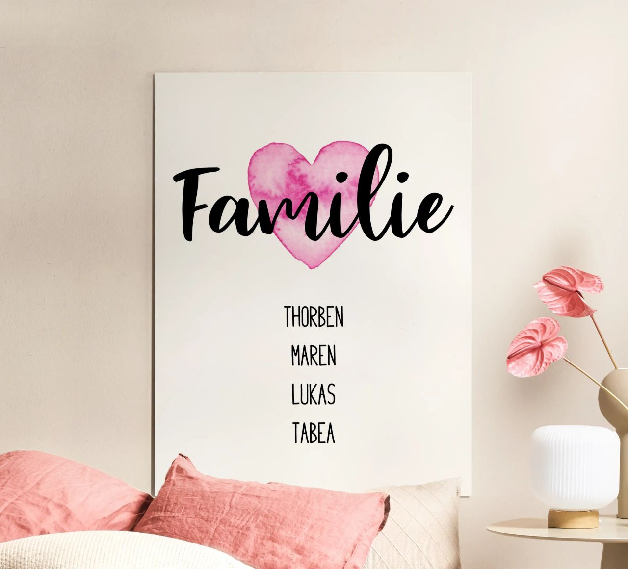 Familie Namensbild Poster von WORTSPIEL