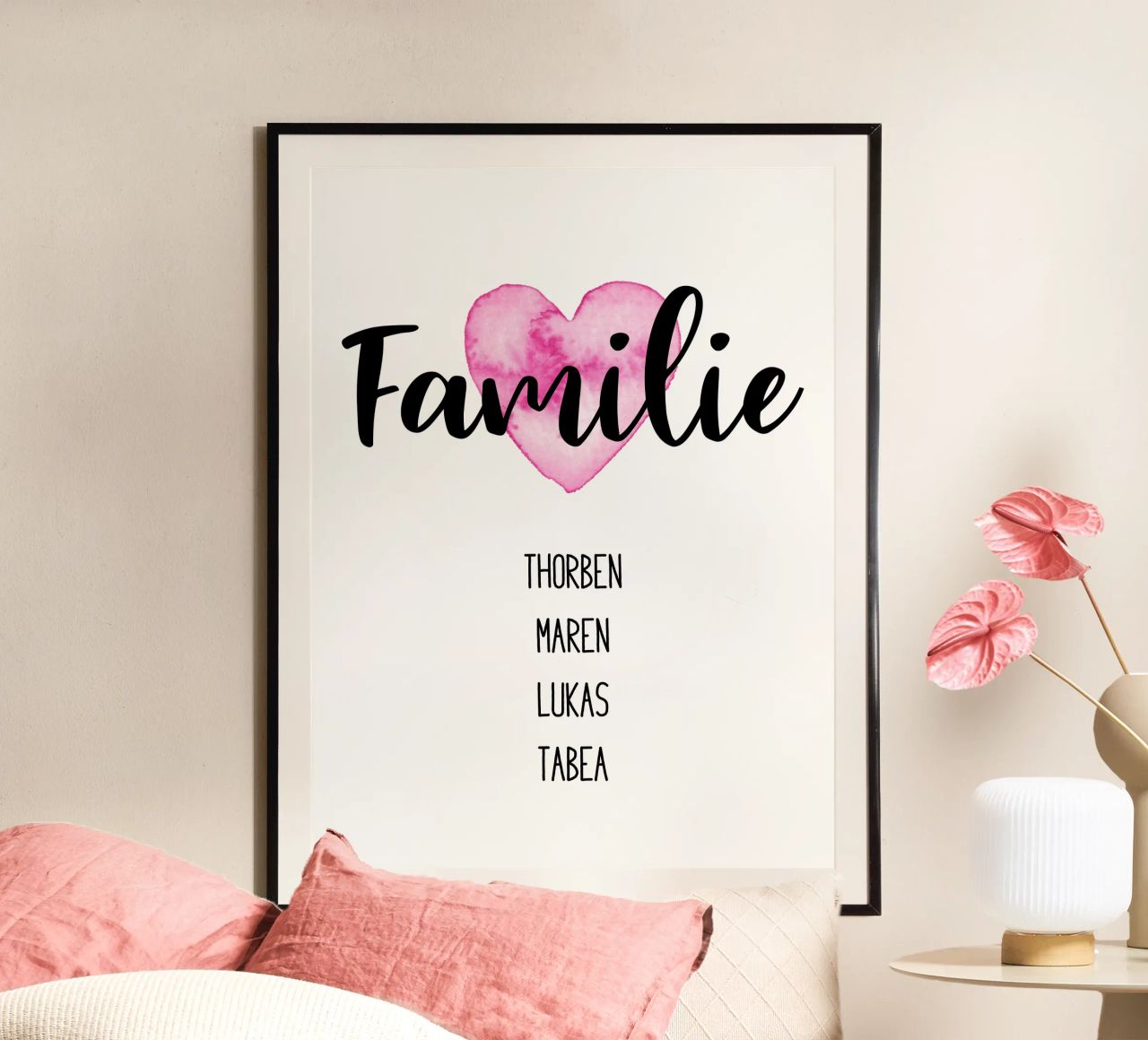 Familie Namensbild Poster von WORTSPIEL