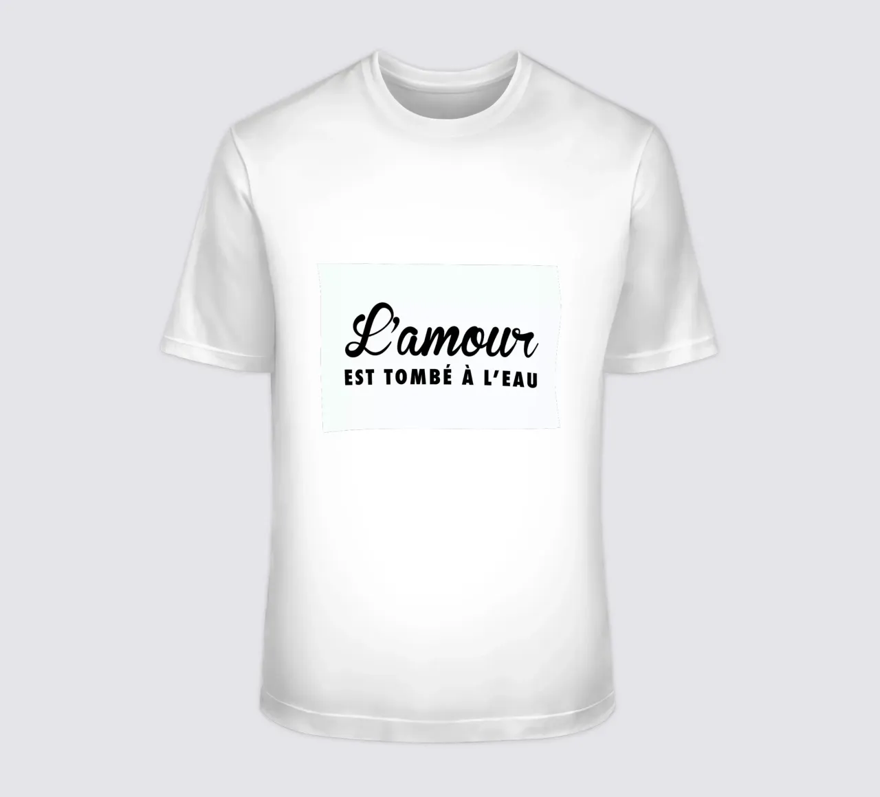L'amour tombé I black on white t-shirt da FRAICHE