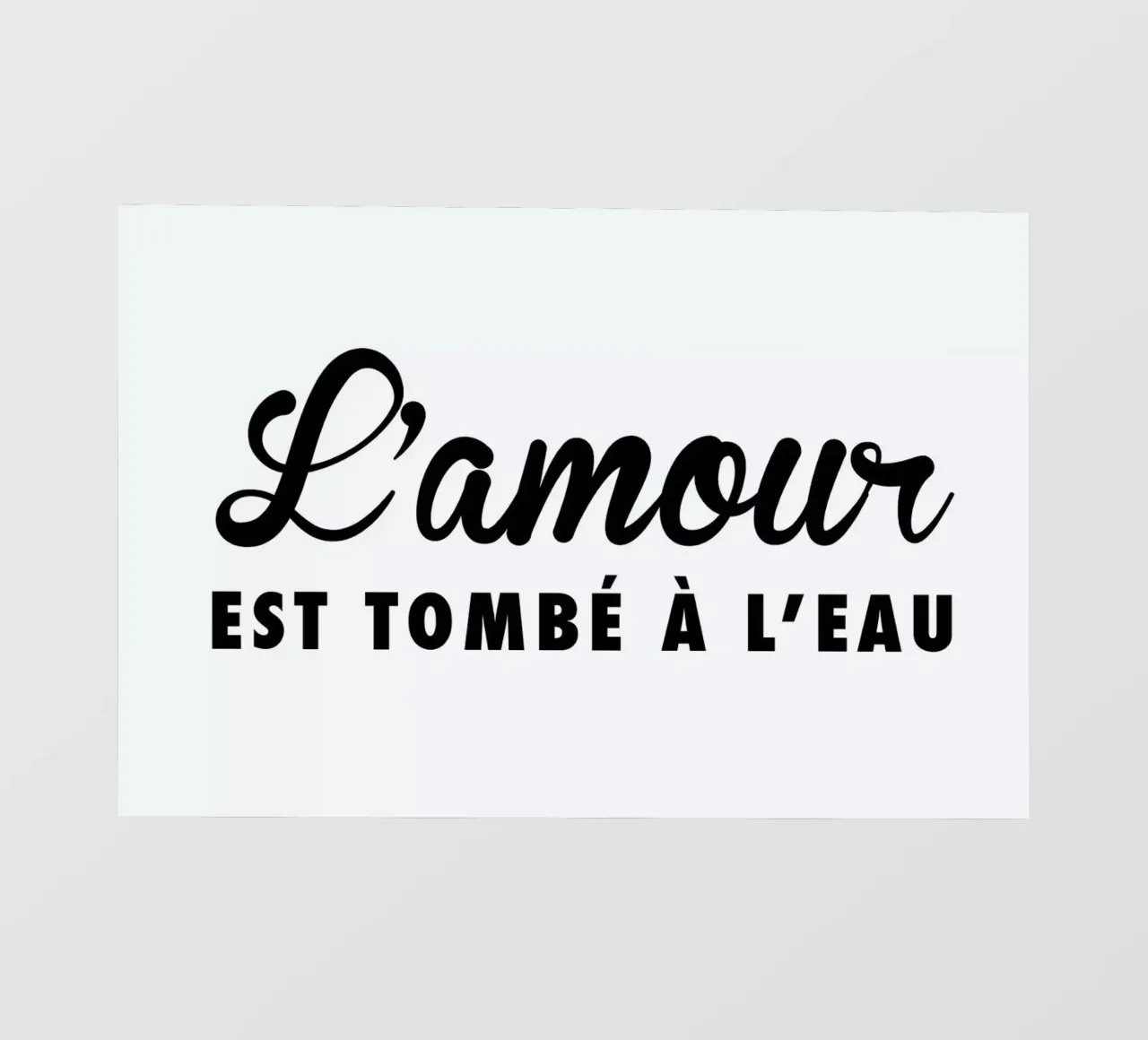 L'amour tombé I black on white pellicola backlit da FRAICHE