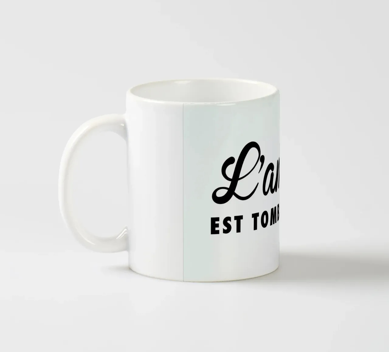 L'amour tombé I black on white tazza in ceramica da FRAICHE
