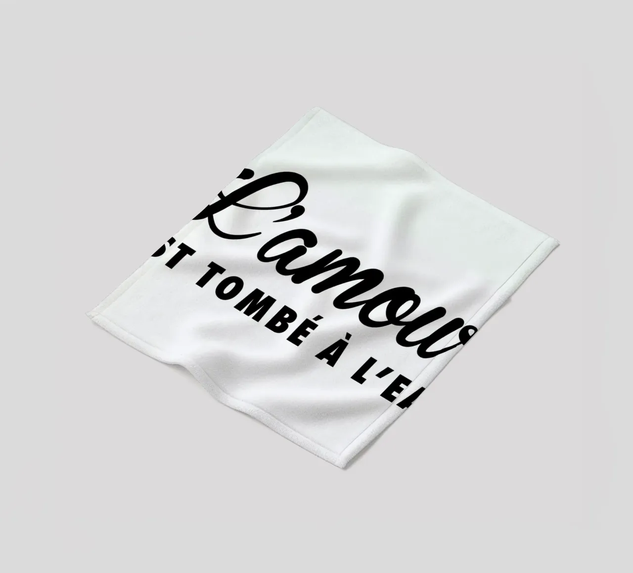 L'amour tombé I black on white coperta in pile da FRAICHE