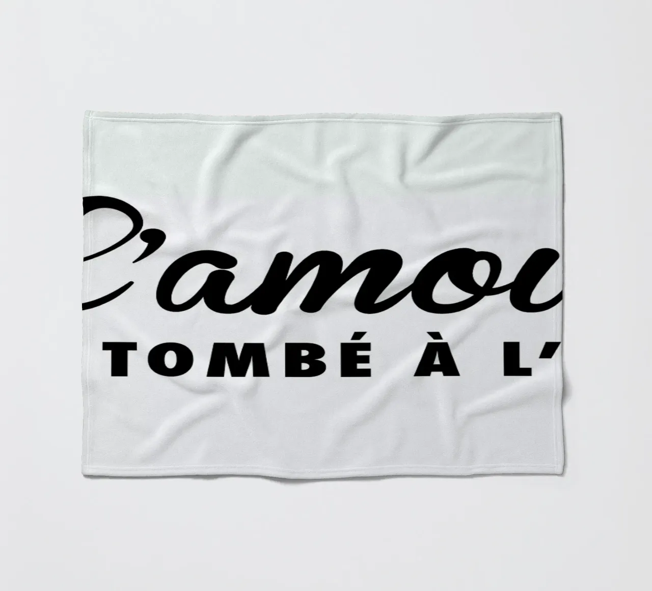 L'amour tombé I black on white coperta in pile da FRAICHE