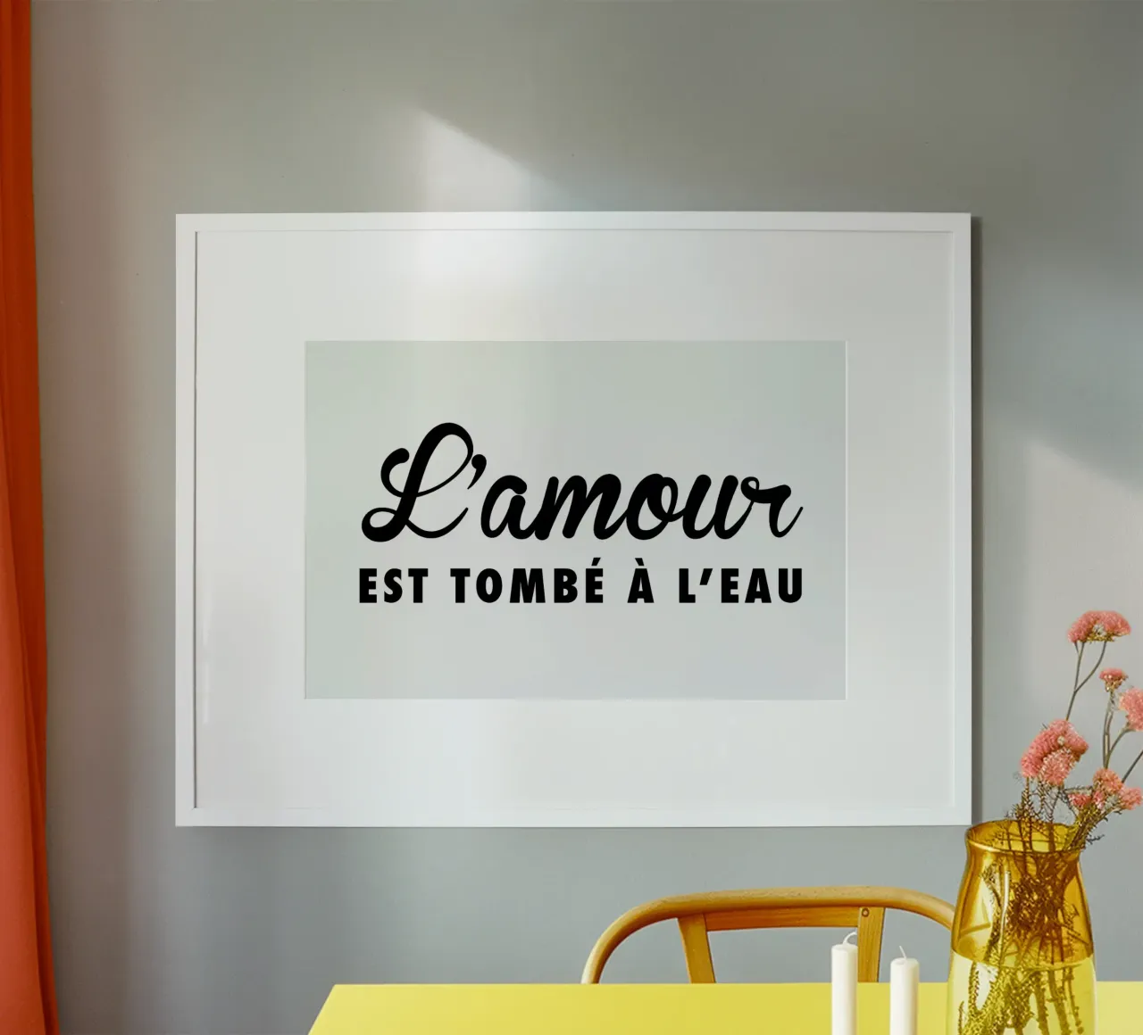 L'amour tombé I black on white carta hahnemühle da FRAICHE