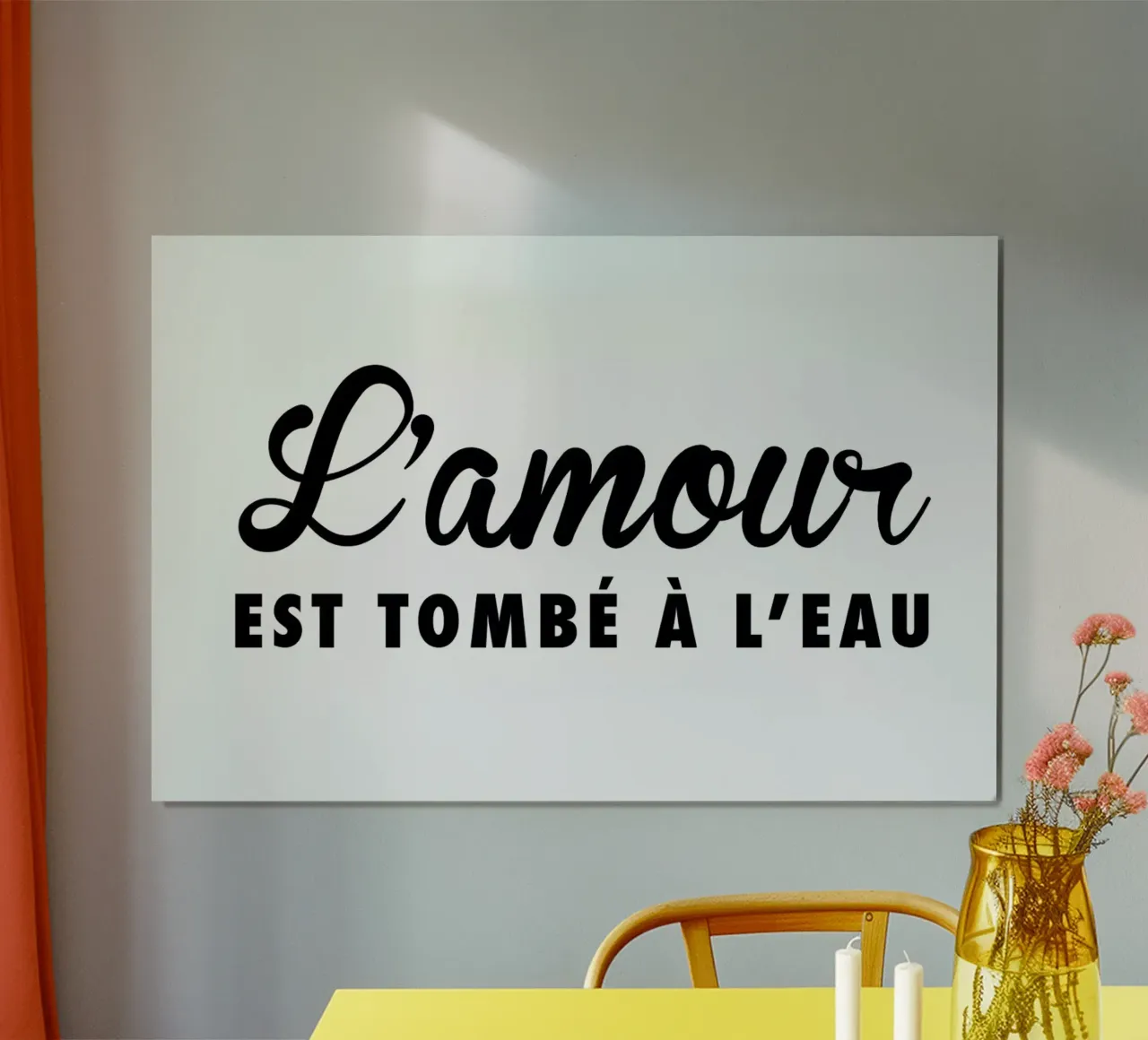 L'amour tombé I black on white carta hahnemühle da FRAICHE