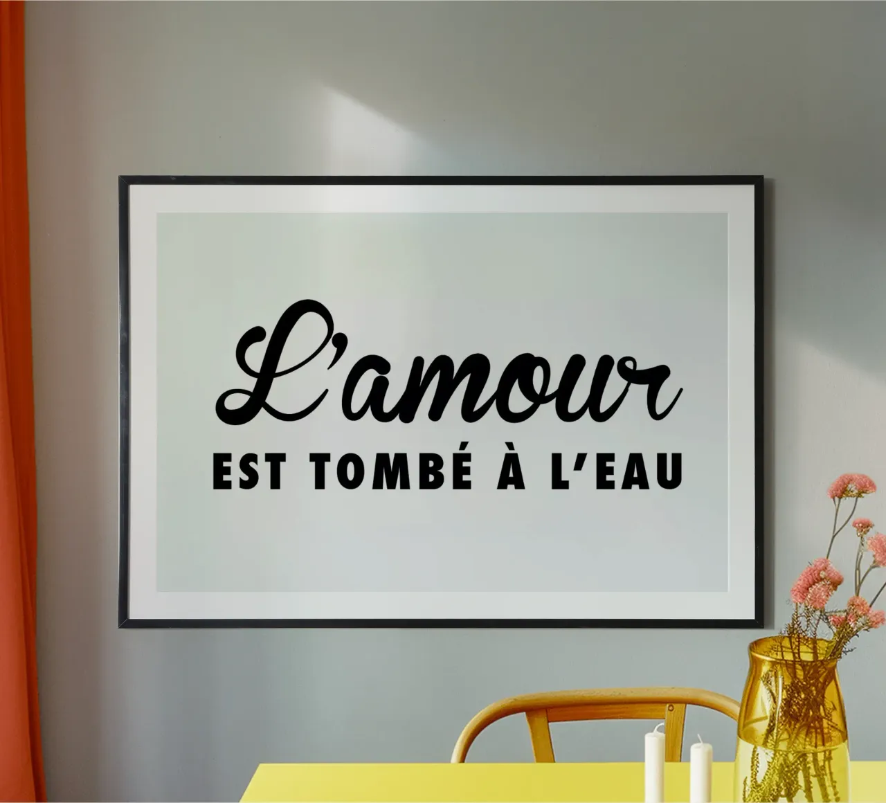 L'amour tombé I black on white carta hahnemühle da FRAICHE