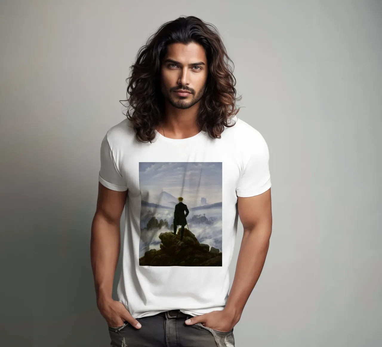 Caspar David Friedrich - Il viandante sopra il mare di nebbia t-shirt da ARTOTHEK