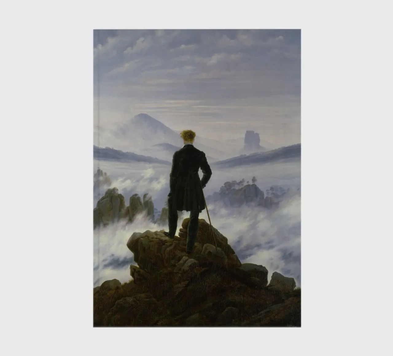 Caspar David Friedrich - Der Wanderer über dem Nebelmeer Notizbuch von ARTOTHEK